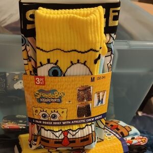 SpongeBob SquarePants Yellow and Black Boxer Brief Set